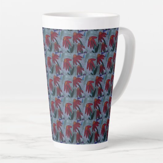 Tasse Latte Red Daisy (Angle droit)