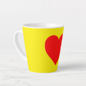 Tasse Latte Red Heart Heat Pop Art (Angle gauche)