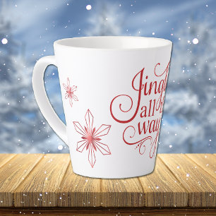 Tasse Latte Red Jingle Tout le chemin Noël