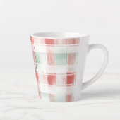 Tasse Latte Red Mint Peppermint Mocha Plaid Stripes Christmas (Droite)