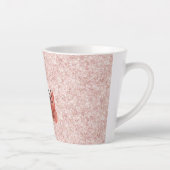 Tasse Latte Red Pink Glitter Butterflies (Droite)