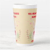 Tasse Latte Red Pink You Are My Bunny Love Valentine's (Devant)