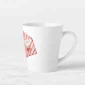 Tasse Latte Red Stripes Jolly Christmas Snowman (Droite)