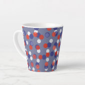 Tasse Latte red, white and blue polka dots (Angle gauche)