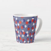 Tasse Latte red, white and blue polka dots (Angle droit)