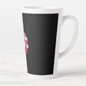 Tasse Latte Red White & Blue Cat With American Flag Background (Droite)
