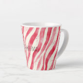 Tasse Latte Red White Candy Cane Stripes Christmas (Angle droit)