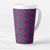 Tasse Latte Red With Blue Stars (Angle droit)