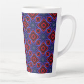 Tasse Latte Red With Blue Stars (Droite)
