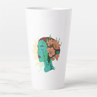 Tasse Latte Réflexions dans l'oeuvre
