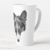 Tasse Latte regard doux corgi calme (Angle droit)