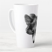 Tasse Latte regard doux corgi calme (Angle gauche)
