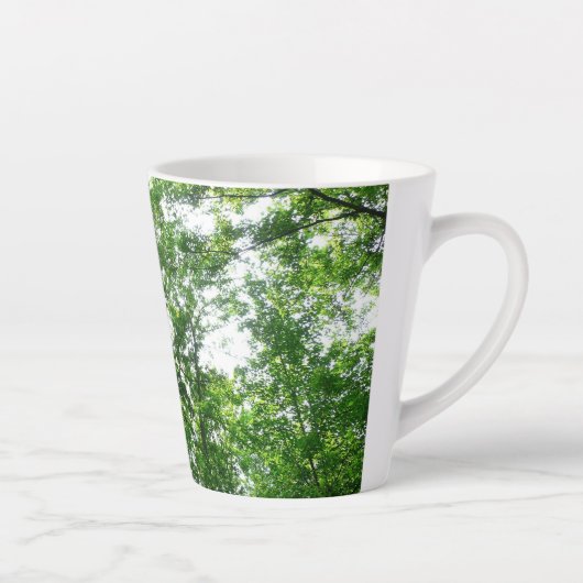 Tasse Latte Regard sur les arbres d'été (Droite)