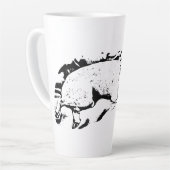 Tasse Latte Regarder Terrier douillet sur le lit d'hiver (Angle gauche)