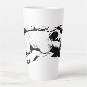 Tasse Latte Regarder Terrier douillet sur le lit d'hiver (Devant)