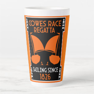 Tasse Latte Régate de yachts de Cowes Isle of Wight