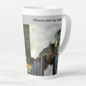 Tasse Latte Règle des écureuils (Angle droit)