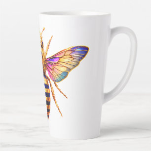 Tasse Latte Reine Abeille Avec Couronne