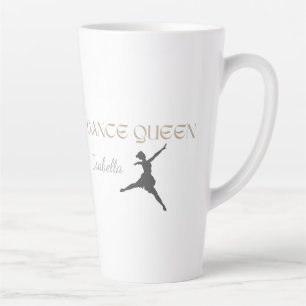 Tasse Latte Reine de Danse Personnalisée, Cadeau ou Pour Elle,