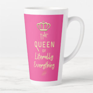 Tasse Latte Reine de la Couronne de tout l'or