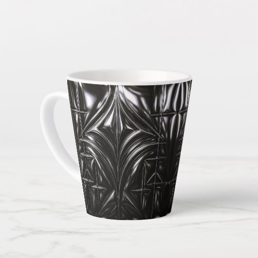 Tasse Latte Relief Luxe Minuit (Angle gauche)
