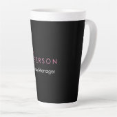 Tasse Latte Remarquable élégant unique moderne noir uni (Angle droit)