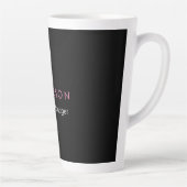 Tasse Latte Remarquable élégant unique moderne noir uni (Droite)
