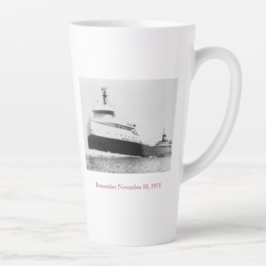 Tasse Latte Remember: The Edmund Fitzgerald feat. Crew Names (Droite)
