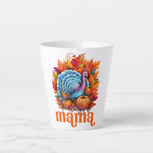 Tasse Latte Remerciements Mama Turquie et l'automne quittent l