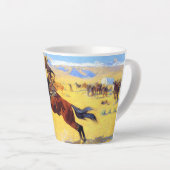 Tasse Latte Remington Old West Horse et Cowboy (Angle droit)