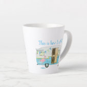 Tasse Latte Remorque de camping Vintage (Angle droit)