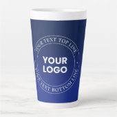 Tasse Latte Remplacement et texte faciles du logo | Dégradé bl (Devant)