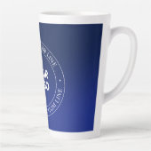 Tasse Latte Remplacement et texte faciles du logo | Dégradé bl (Droite)
