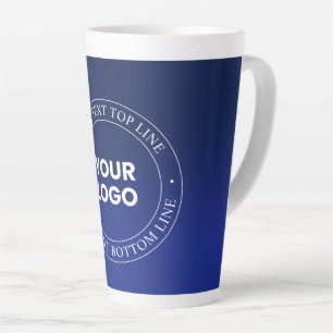 Tasse Latte Remplacement facile de logo et de texte Dégradé