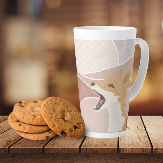 Tasse Latte Renard Abstrait moderne et les collines