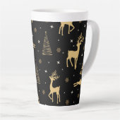 Tasse Latte Renard noir et or (Angle droit)