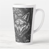 Tasse Latte Renard rusé de la forêt — par BurnsInHell (Droite)