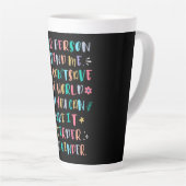 Tasse Latte Rendre le monde plus bizarre et plus gentil (Angle droit)