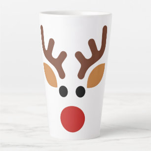 Tasse Latte Renne de Rudolph minimaliste