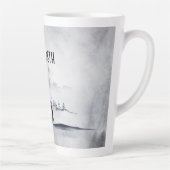 Tasse Latte Rennes dans l'Aquarelle gris sauvage Noël (Droite)