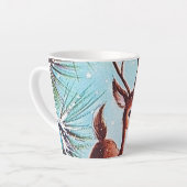 Tasse Latte Rennes de Noël rétro (Angle gauche)