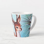 Tasse Latte Rennes de Noël rétro (Angle droit)