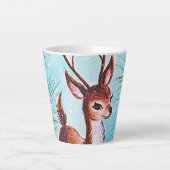 Tasse Latte Rennes de Noël rétro (Devant)