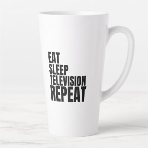 Tasse Latte répéter la télévision en veille