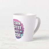 Tasse Latte Répéter le code du sommeil - Programmeur minimalis (Angle droit)