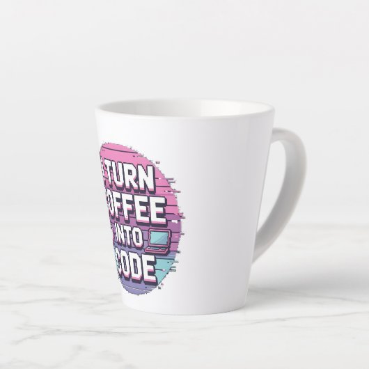 Tasse Latte Répéter le code du sommeil - Programmeur minimalis (Angle droit)