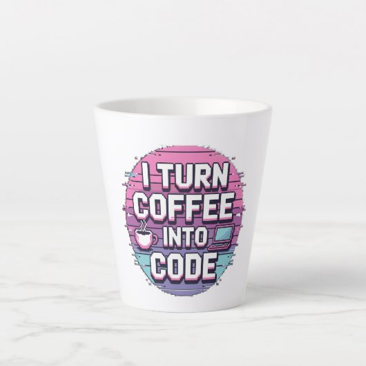 Tasse Latte Répéter le code du sommeil - Programmeur minimalis (Devant)
