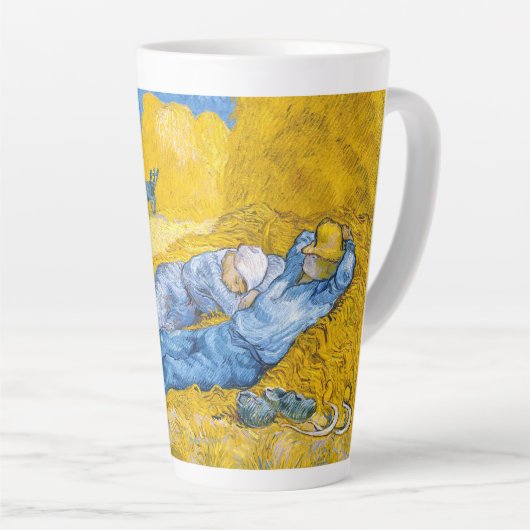 Tasse Latte Repos après le travail (après Millet) Art Van Gogh (Angle droit)