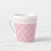 Tasse Latte REQUÊTE EN COCHETTE EN COUPE + Texte / Broussailla (Angle gauche)
