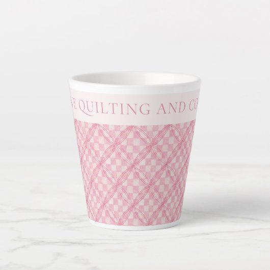 Tasse Latte REQUÊTE EN COCHETTE EN COUPE + Texte / Broussailla (Devant)